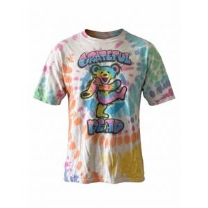 Grateful Dead Dancing Bear Tie Dye T-Shirt XL Rainbow Psychedelic tshirt